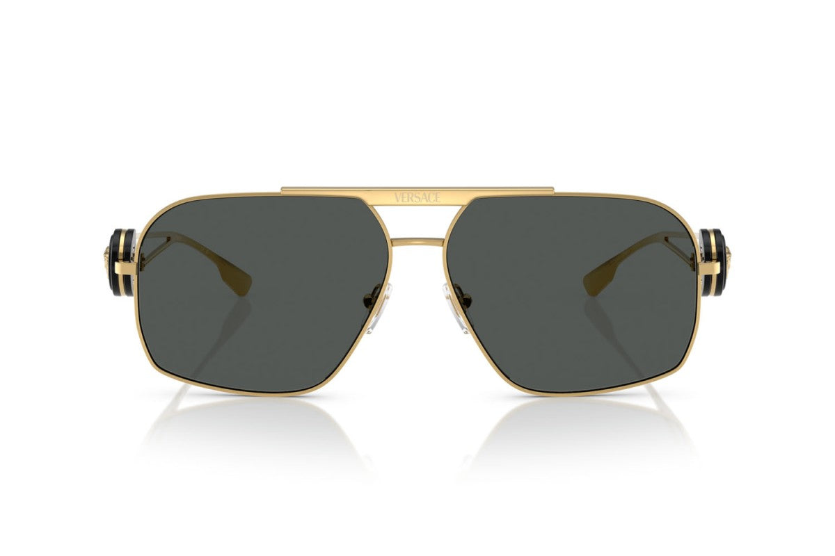 Versace Black Lens Sunglasses For Men In Gold