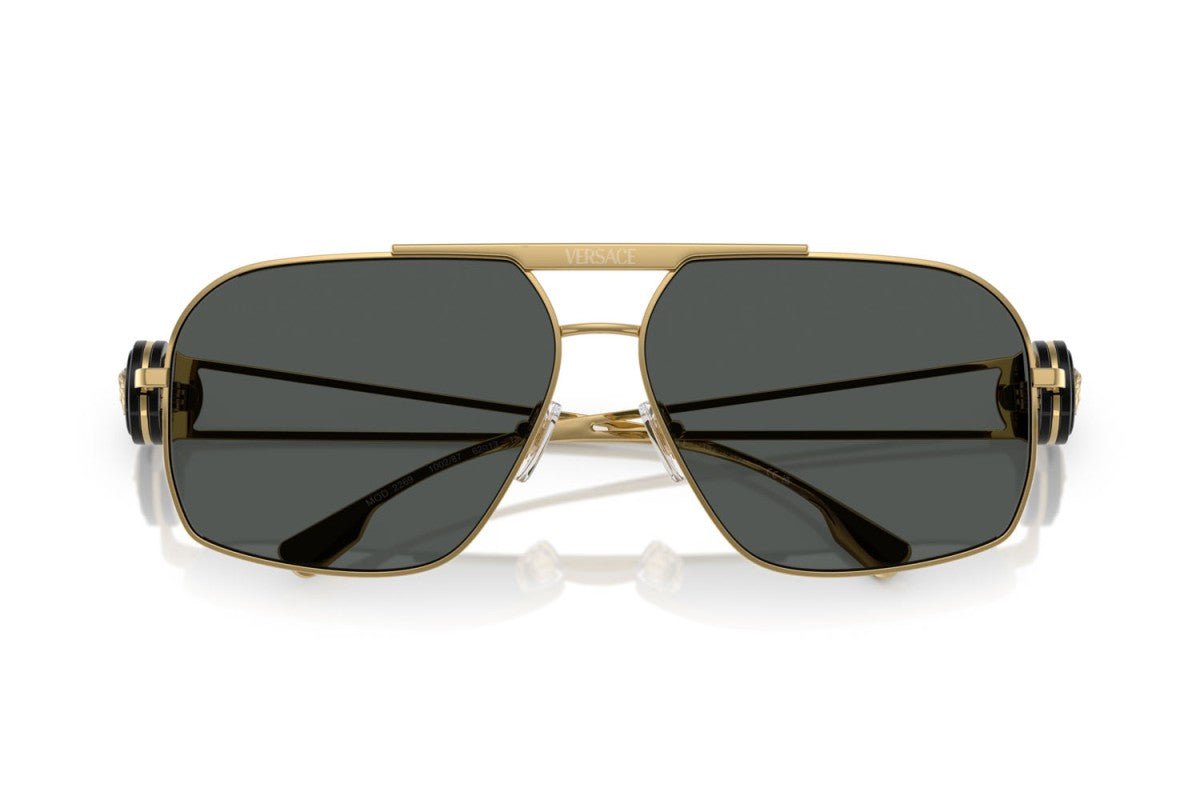 Versace Black Lens Sunglasses For Men In Gold