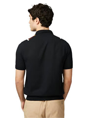 Ben Sherman 77617 Mens Vertical Stripe Polo Black