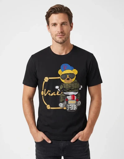 Vialli Novality T-shirt In Black