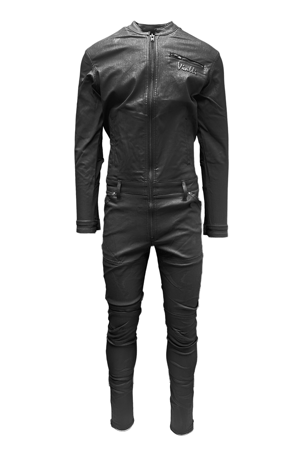 Vialli Vj22R80 Black Blade Wax Suit  Black