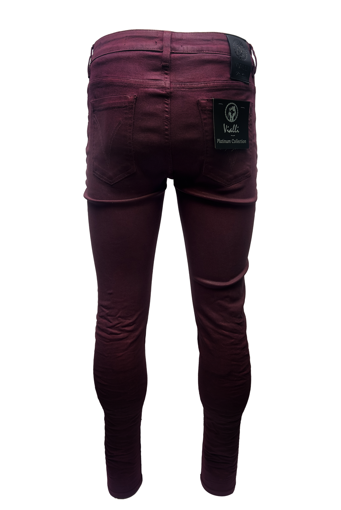 Vialli mens Jealous Ultra Fit Wine jeans