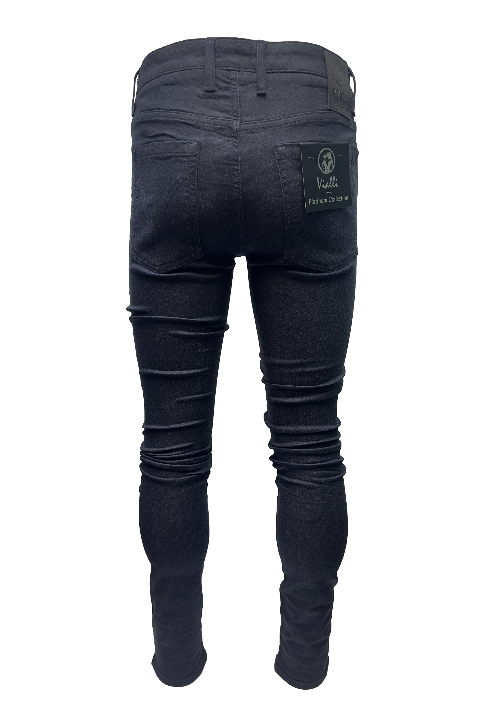 Vialli Mens Black Jaka Jeans In Indigo