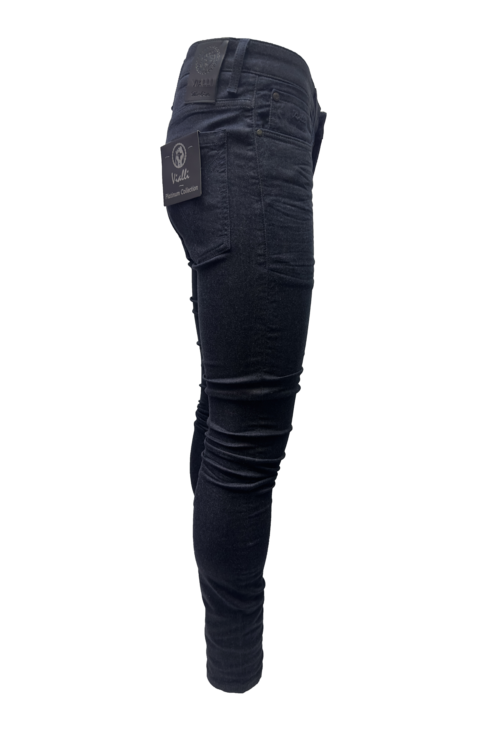 Vialli Mens Black Jaka Jeans In Indigo