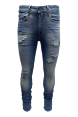 Vialli Mens Jingachi Zipper Fly Skinny Jeans In Light Blue