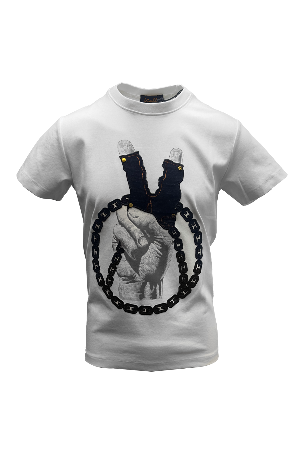 Vialli Mens Lavaza T-Shirt In White