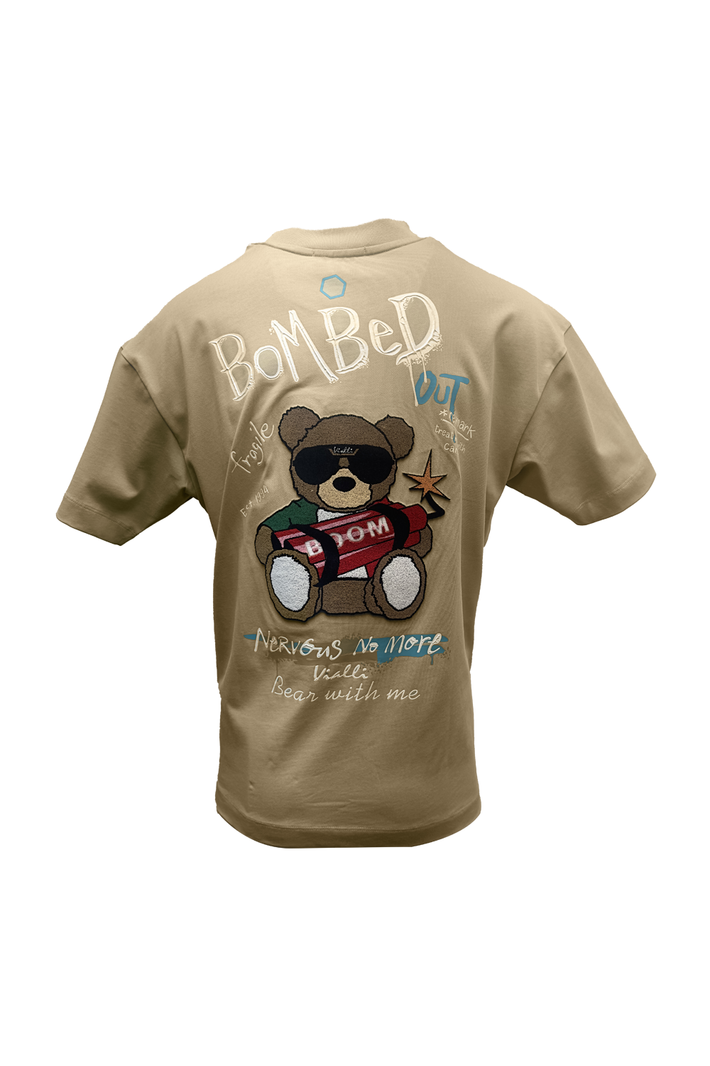 Vialli Mens Laboom T-Shirt In Khaki