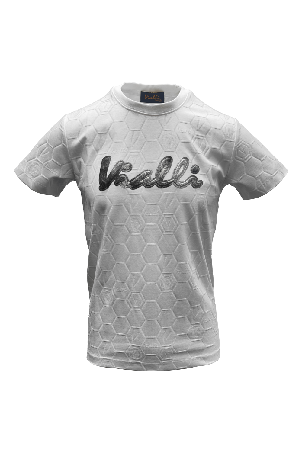 Vialli Mens Lectra T-Shirt In Off White