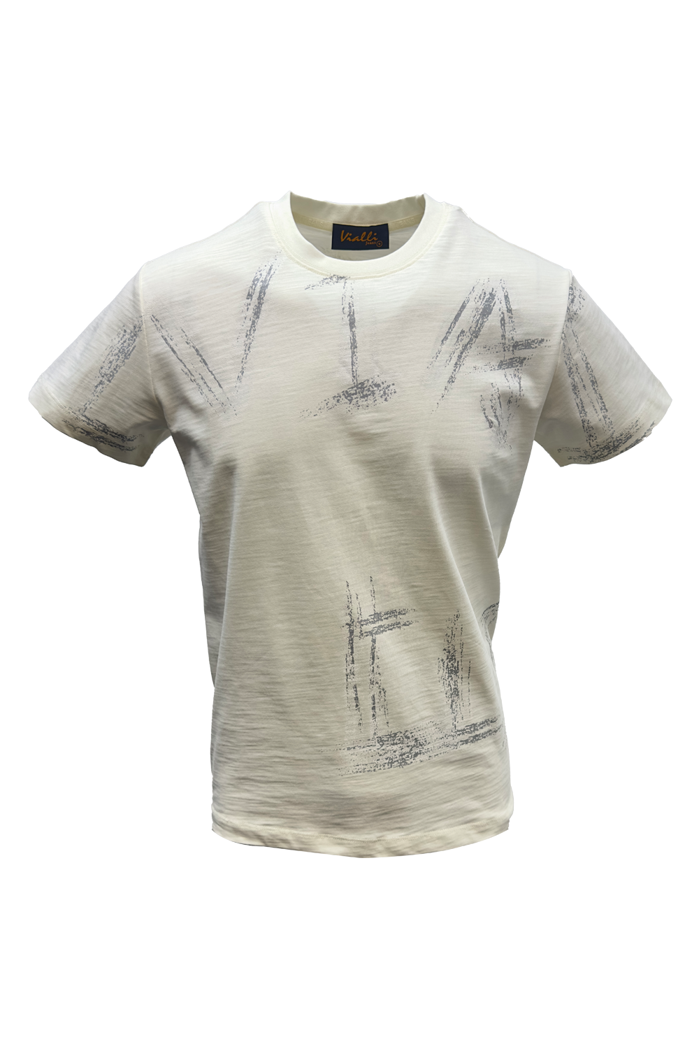 Vialli Mens Latin T-Shirt In Off White