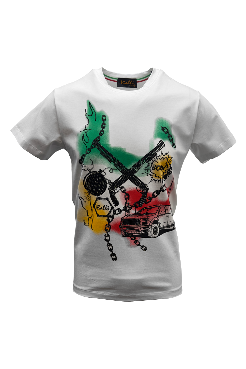 Vialli Mens Lawrence T-Shirt In White