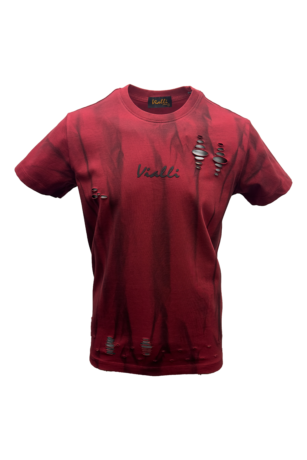 Vialli Mens Longe T-Shirt In Red