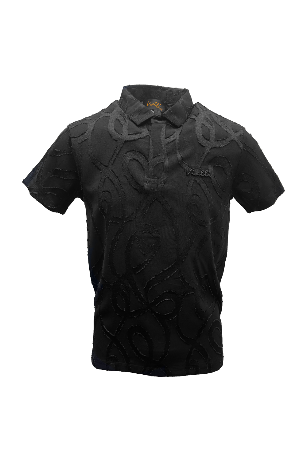 Vialli Mens Latino Golfer In Black