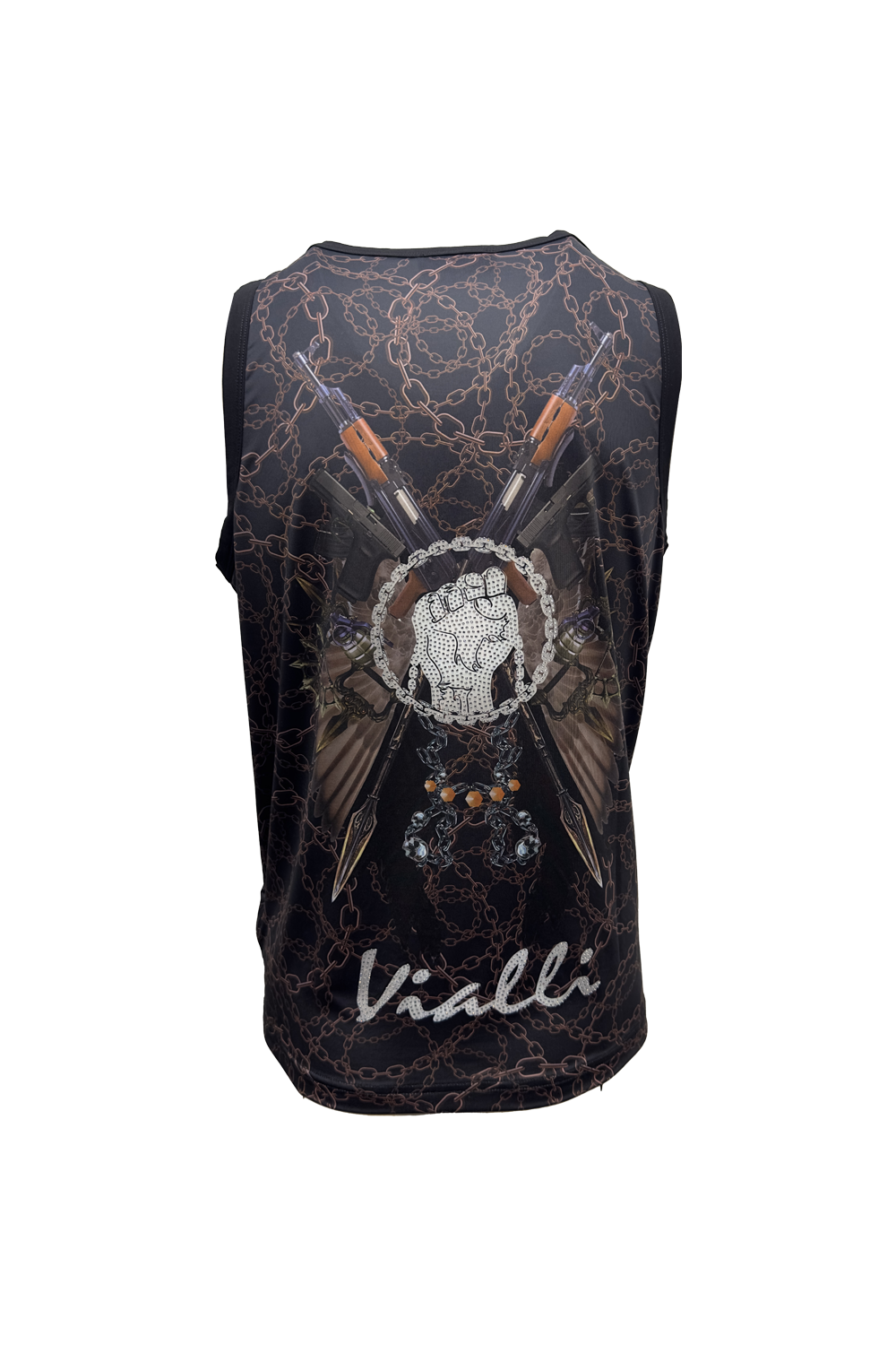 Vialli Mens Lelak Tank Top In Black