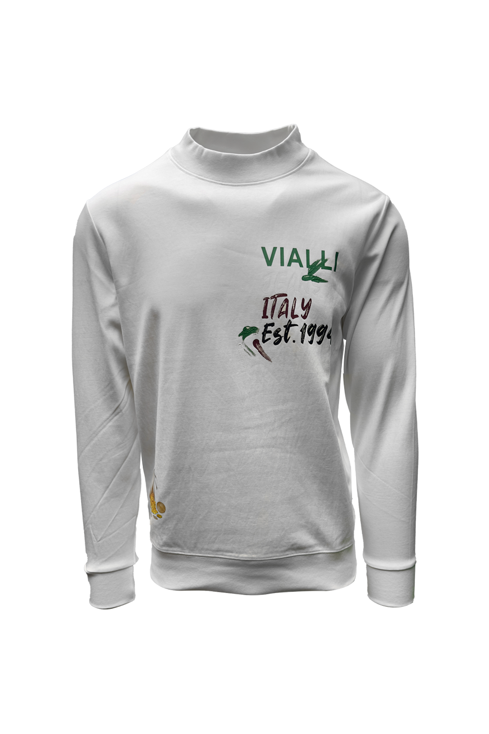 Vialli mens Kenny Sweater White