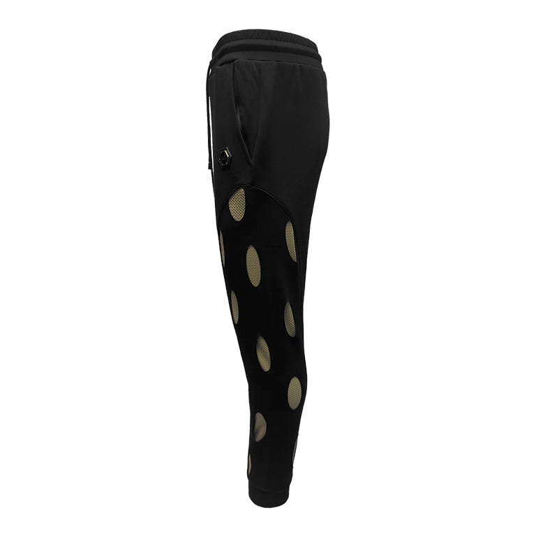 Vialli Mens Kenpant Track pants Black 'N Gold