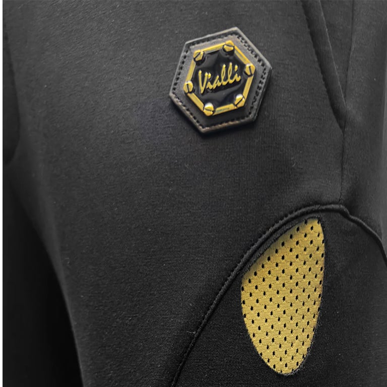 Vialli Mens Kenpant Track pants Black 'N Gold