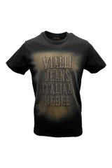 Vialli Mens Black Krust T Shirt