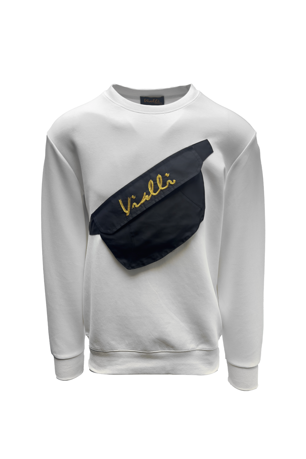 Vialli Mens Mabag Sweatshirt In White