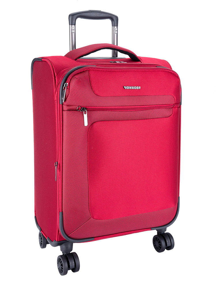 Voyager Istria 4 Wheel Trolley Case Red