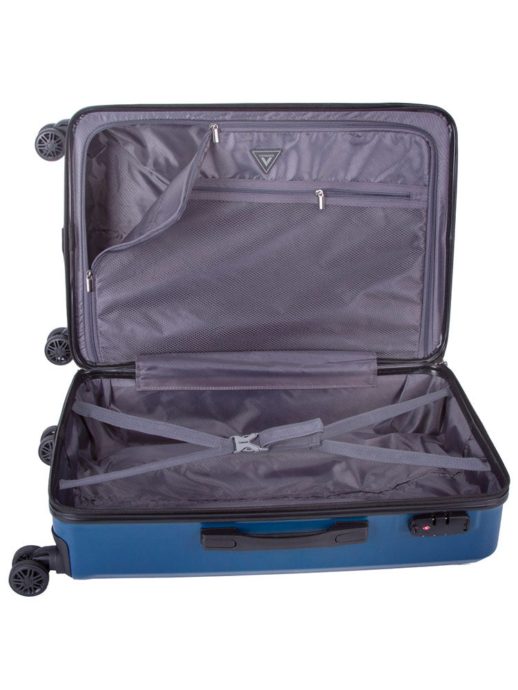 Voyager Mahe  4 Wheel Trolley Case Navy Blue