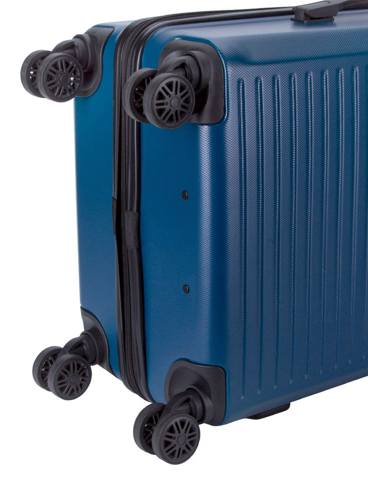 Voyager Mahe  4 Wheel Trolley Case Navy Blue