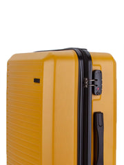 Voyager Mahe 4 Wheel Trolley Case Yellow