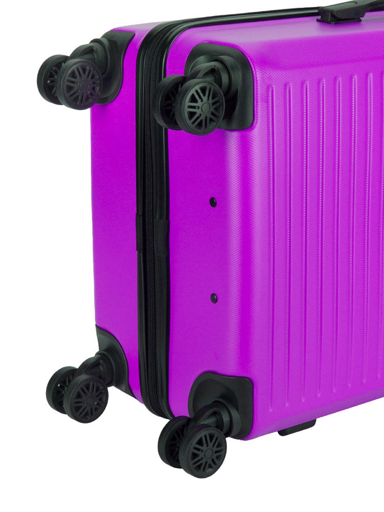 Voyager Mahe 4 Wheel Trolley Case Purple