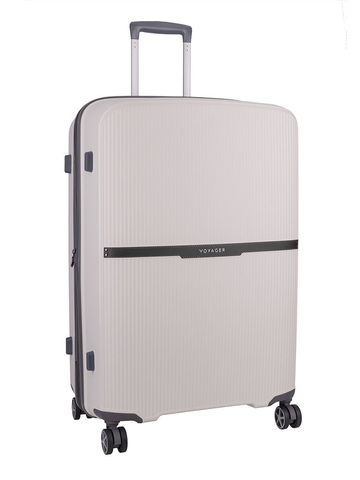 Voyager Traveler Trolley Case Whte And Grey