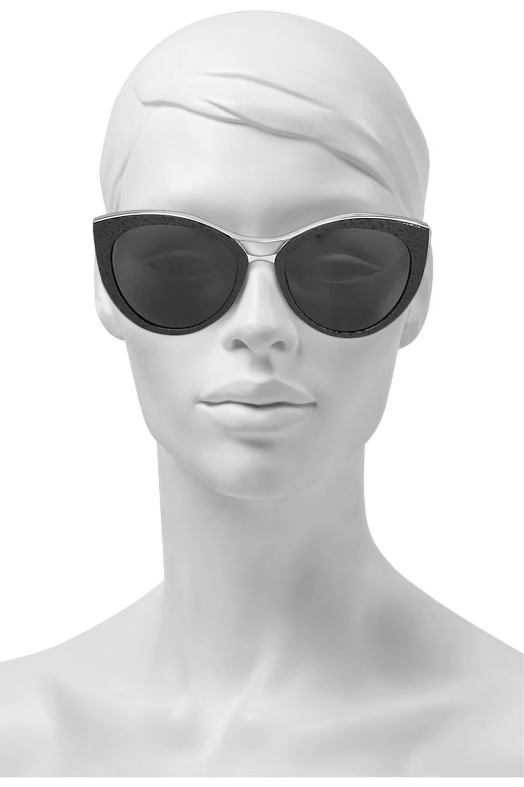 Balenciaga Black Catlook frame Sunglasses In Black & Grey