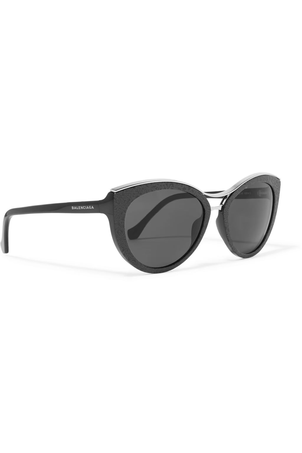 Balenciaga Black Catlook frame Sunglasses In Black & Grey