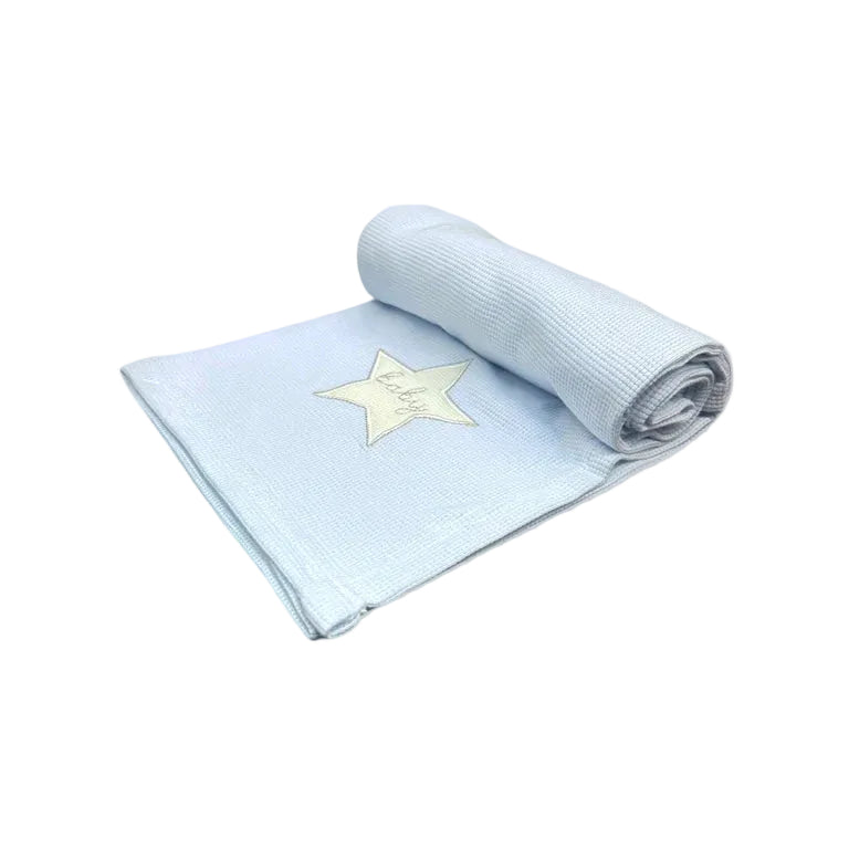 Mothers Choice Cotton Waffle Blanket In Blue