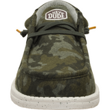 Hey Dude Mens Wally Stretch Jersey Shoes In Camo