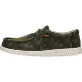 Hey Dude Mens Wally Stretch Jersey Shoes In Camo