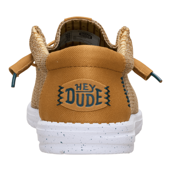 Hey Dude Mens Wally Stretch Mesh Shoes In Bone Brown
