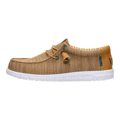 Hey Dude Mens Wally Stretch Mesh Shoes In Bone Brown