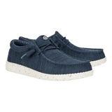 Hey Dude Mens Wally Stretch Mesh Shoes In Navy