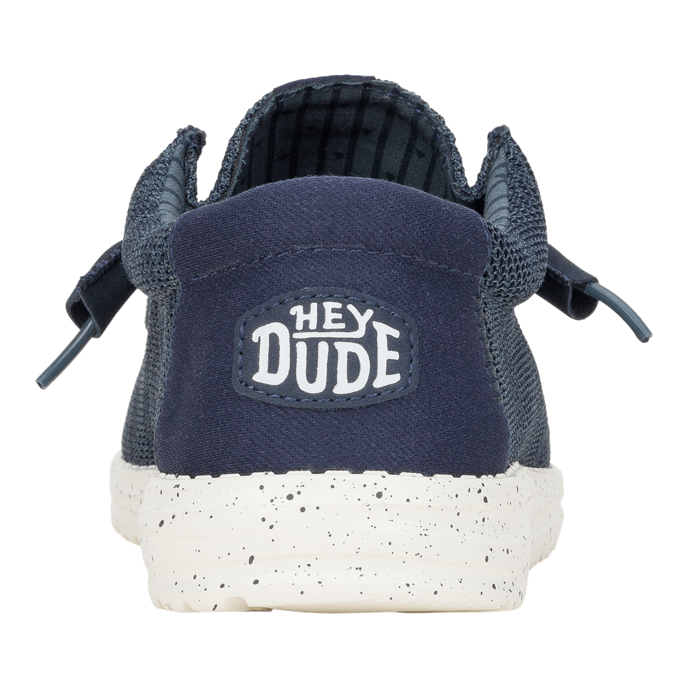 Hey Dude Mens Wally Stretch Mesh Shoes In Navy