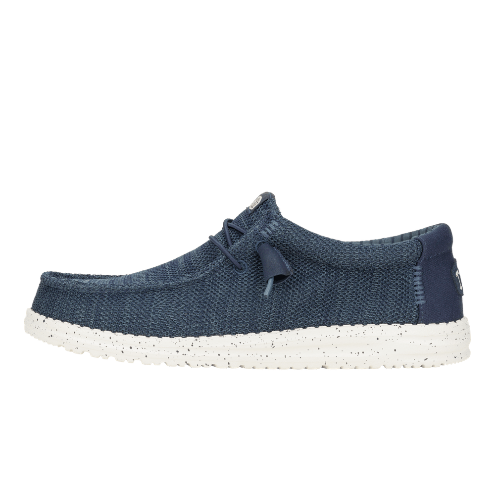 Hey Dude Mens Wally Stretch Mesh Shoes In Navy