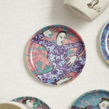 Carrol Boyes Dancing Girls Set Of 4 Rimmed Coasters In Blue