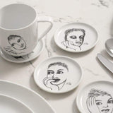 Carrol Boyes Sketchbook Set Of 4 Rimmed Coasters In White