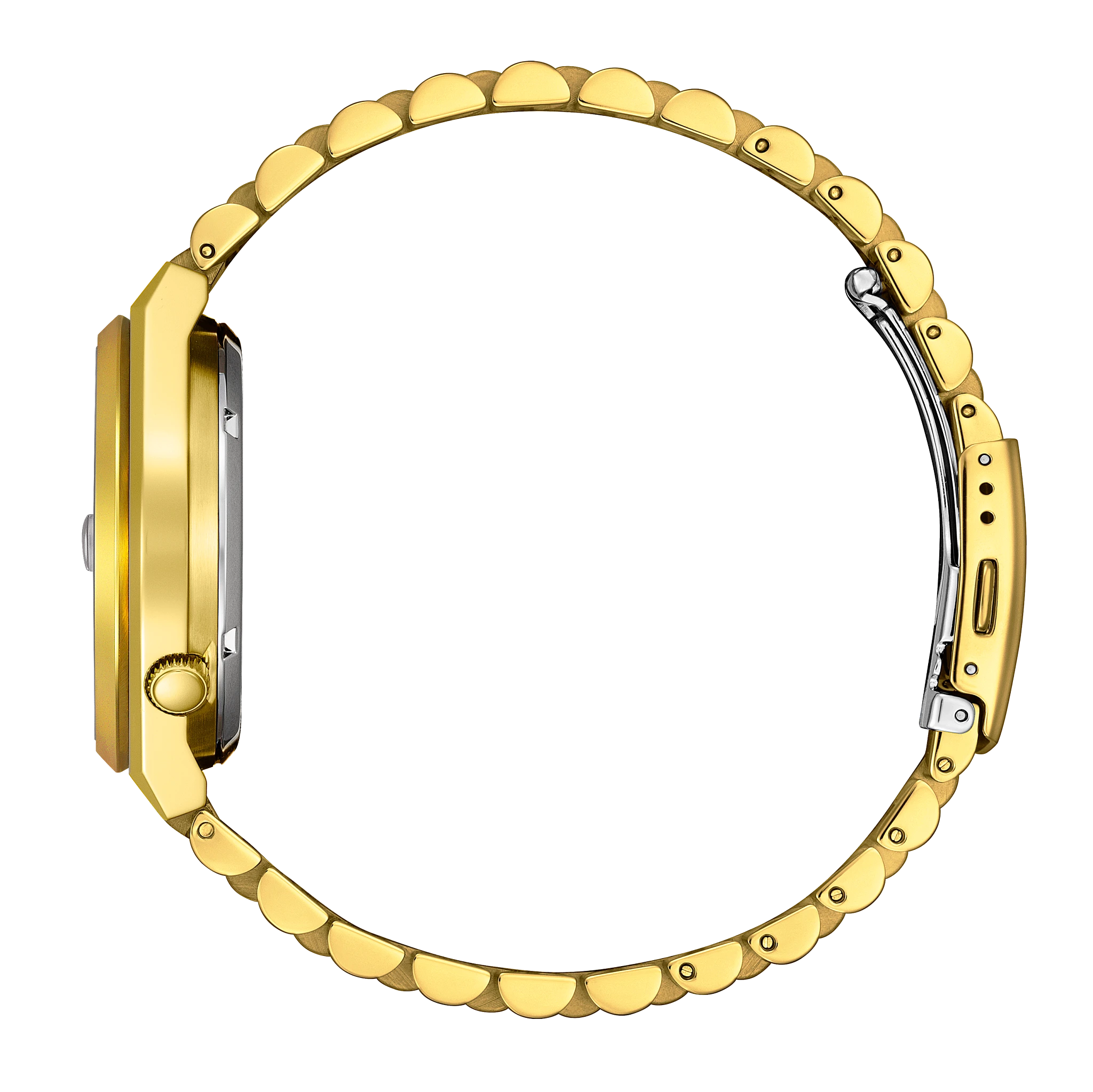 Citizen Gents Auto Watch In Gold & Green