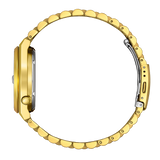 Citizen Gents Auto Watch In Gold & Green
