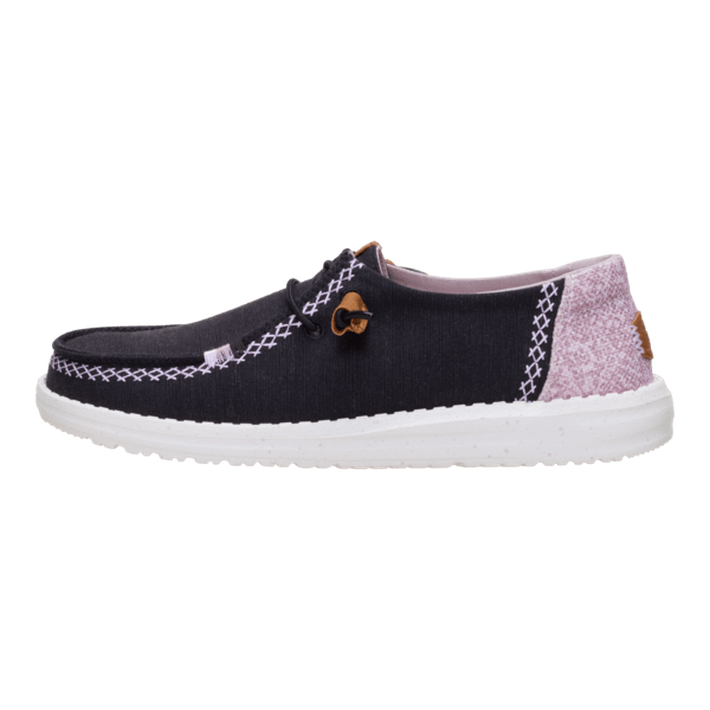 Hey Dude Womens Wendy Boho Butterfly Shoes In Black/Purple
