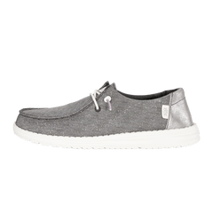Hey Dude Womens Wendy Metallic Sparkle Shoes In Charcoal