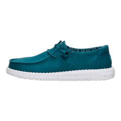 Hey Dude Womens Wendy Stretch Canvas Shoes Deep Teal