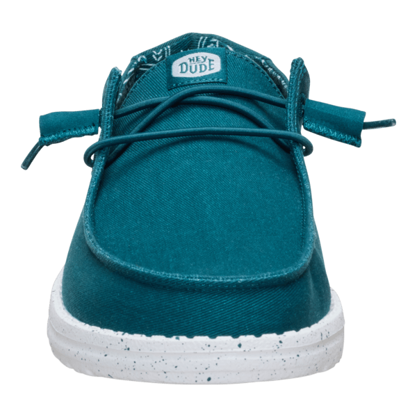 Hey Dude Womens Wendy Stretch Canvas Shoes Deep Teal