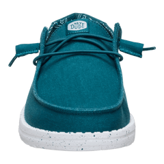 Hey Dude Womens Wendy Stretch Canvas Shoes Deep Teal