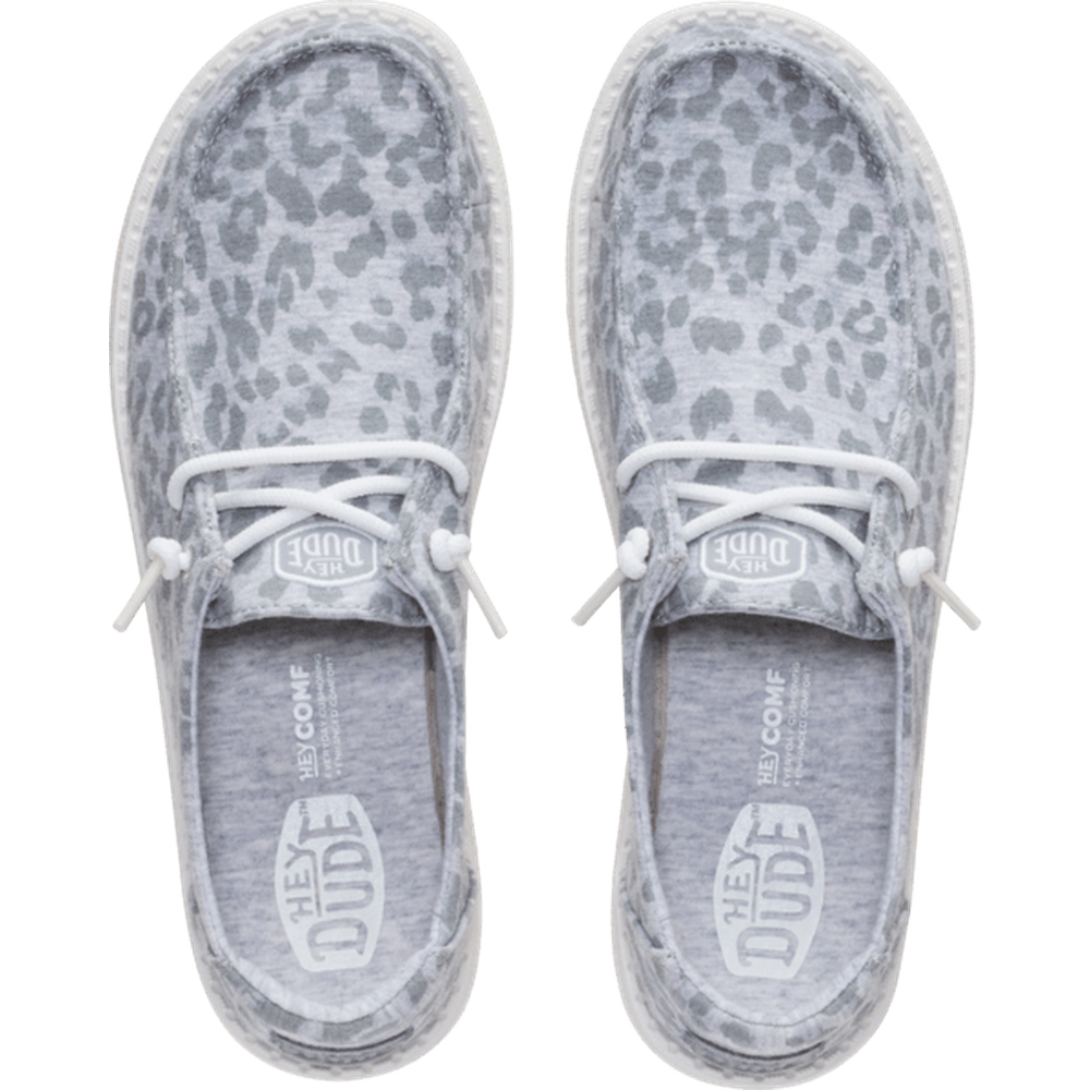 Hey Dude Womens Wendy Stretch jersey Shoes In Light Grey