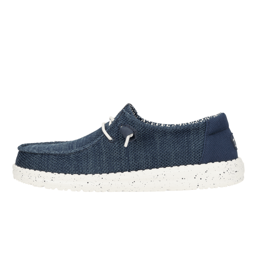 Hey Dude Womens Wendy Stretch Sox Slide On Shoes In Navy/White