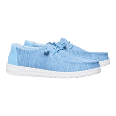 Hey Dude Ladies Wendy Stretch Sox Shoes In Blue